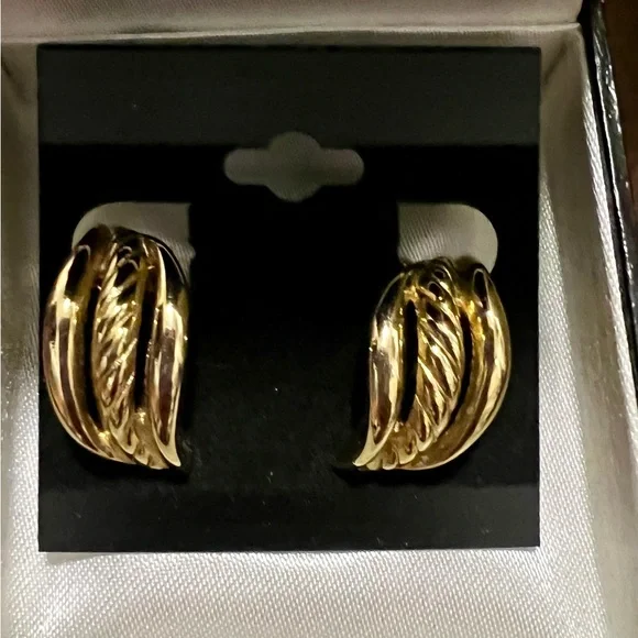 Dior Gold Earrings - Picture 1 of 5